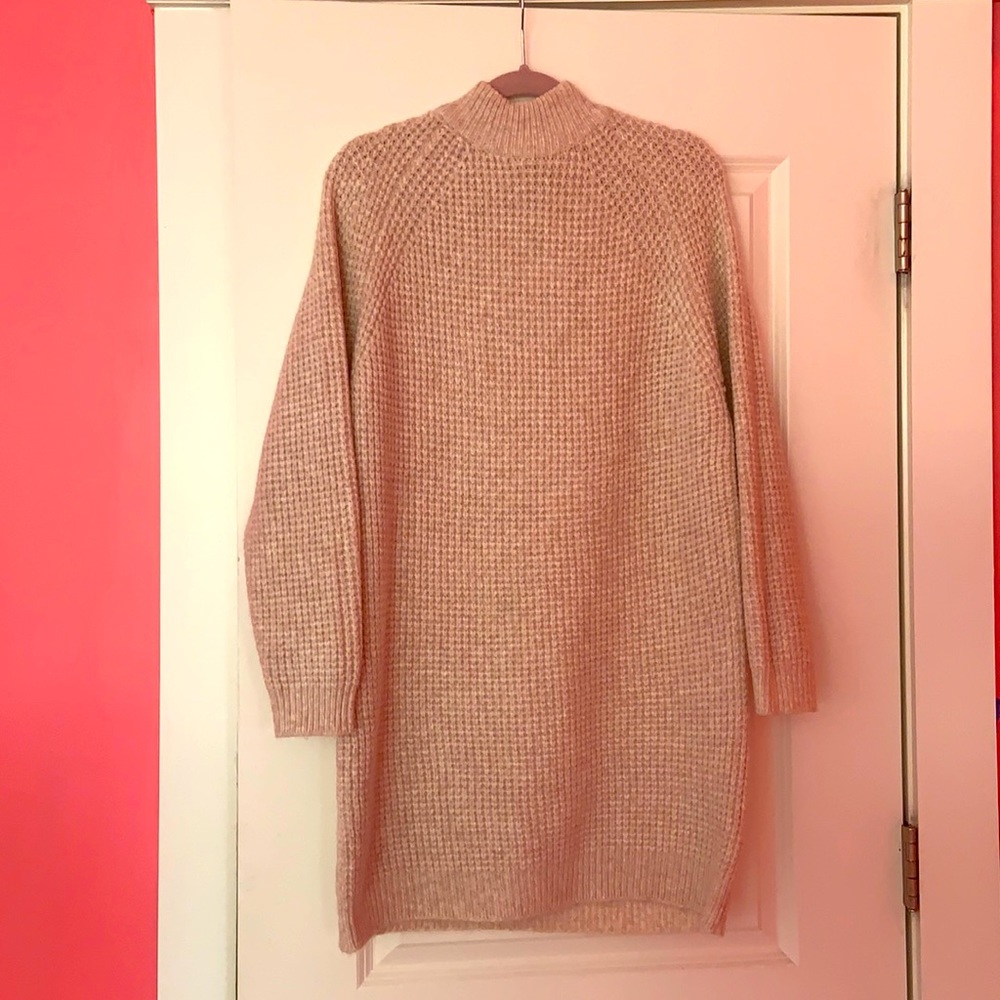 Mango Wool Blend Mini Sweater Dress
